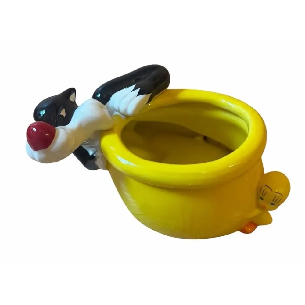 Vintage Sylvester Cat & Tweety Bird Planter Fast Shipping 3623-66